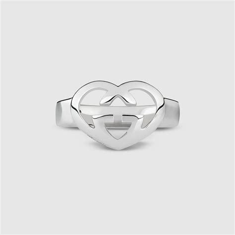 interlocking g ring gucci|gucci heart and cross ring.